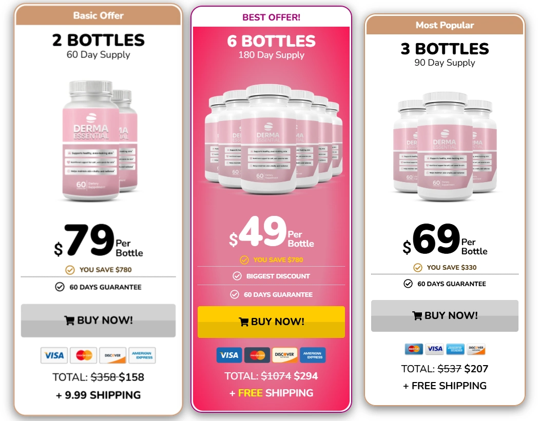 Derma Essential order page